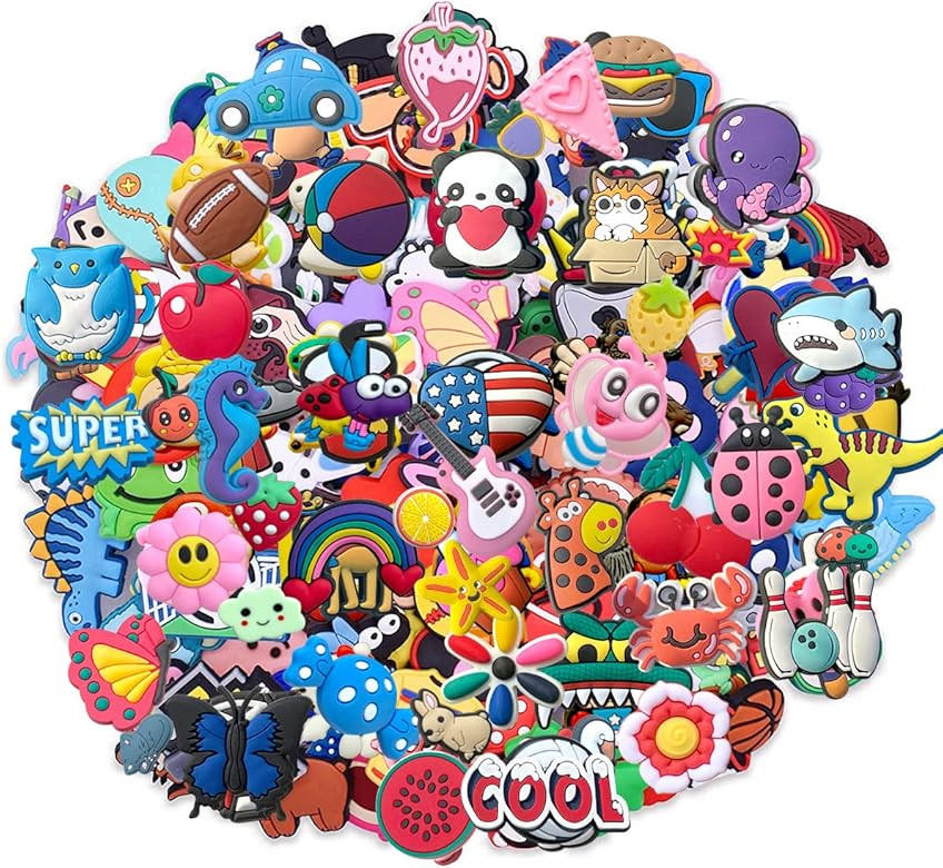 Lot of 30,50,100 pcs Random PVC Different Shoe Charms for Shoe Decoration | Amazon (US)