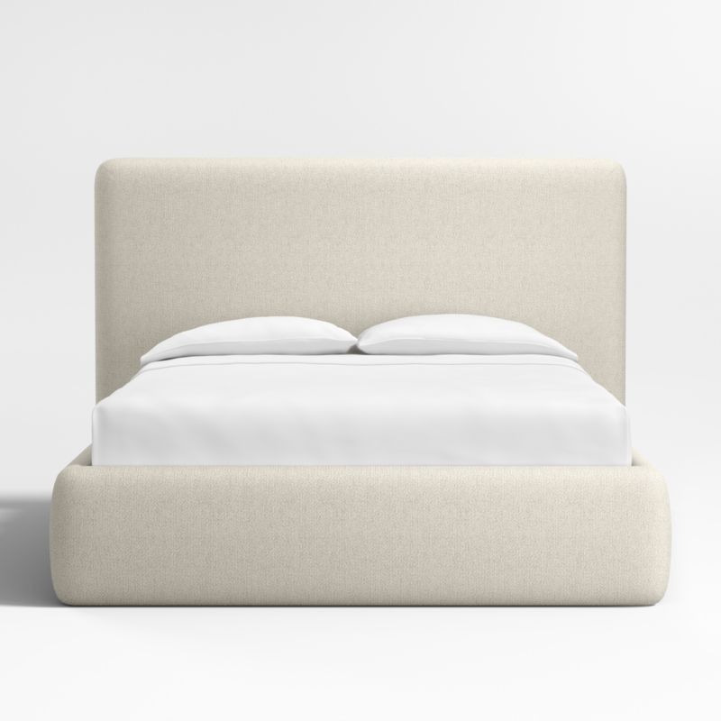 Anneli Ivory Upholstered Queen Bed + Reviews | Crate & Barrel | Crate & Barrel
