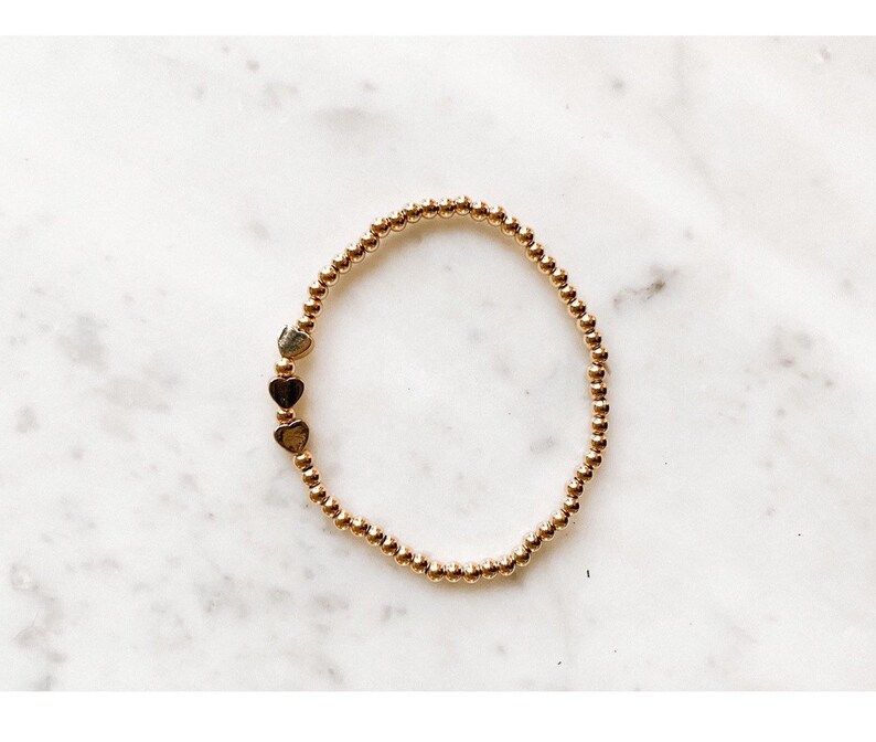 The Sweetheart 14k bead bracelet | Etsy (US)