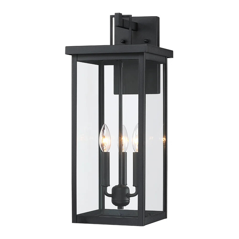 22.5in Large Black Outdoor Wall Lantern Sconce Light | Wayfair North America