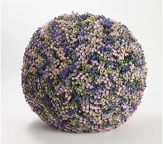 Wicker Park 19" Faux Floral Oversized Garden Sphere Sphere - QVC.com | QVC