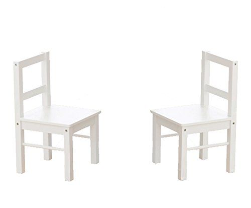 UTEX Child's Wooden Chair Pair for Play or Activity, Set of 2, White | Amazon (US)