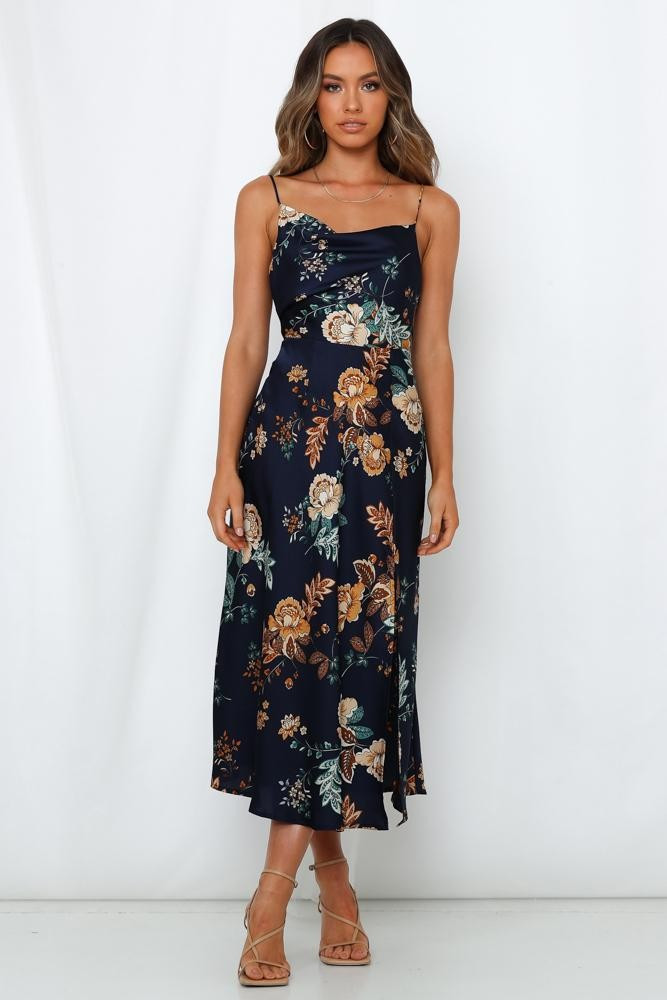 Atlas Maxi Dress Navy | Hello Molly (AU)