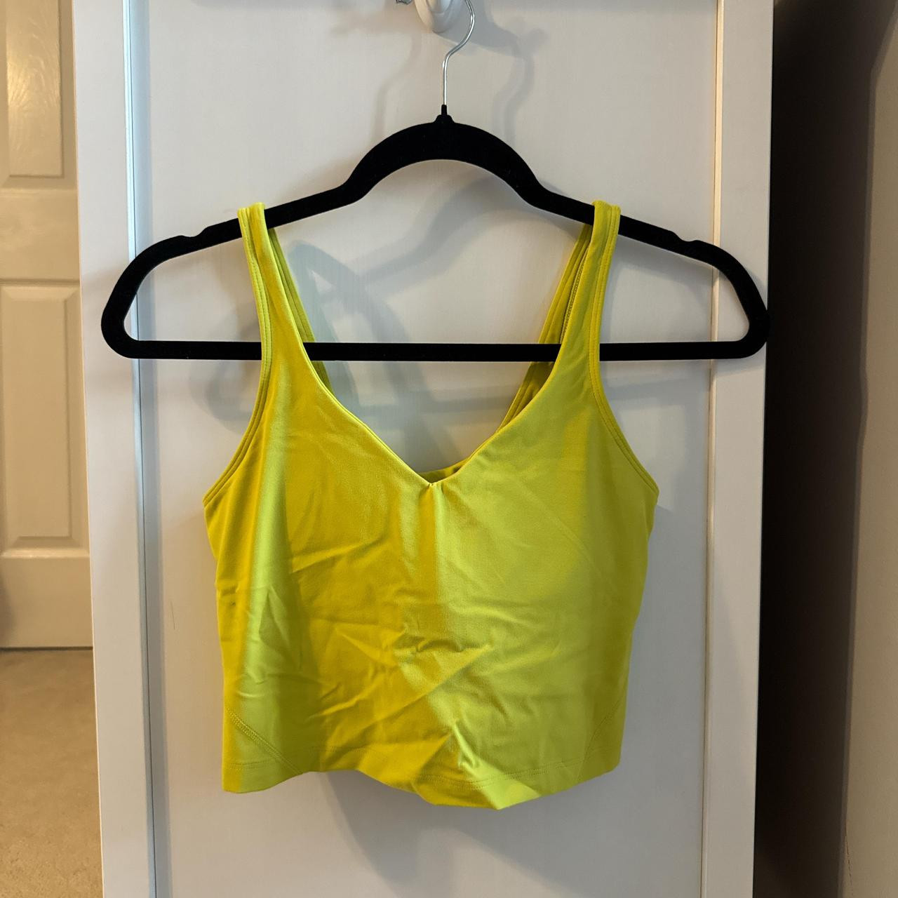 Lululemon Women's Tank top - Yellow/Green - 2 | Depop US