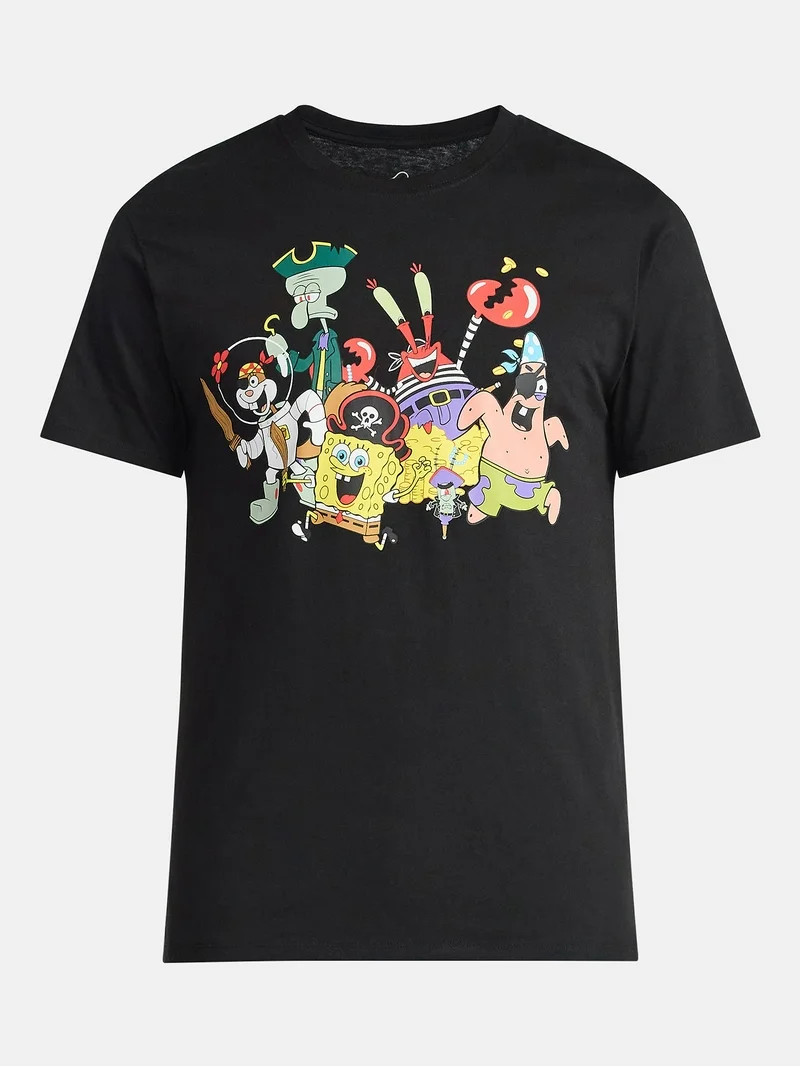 SpongeBob SquarePants Men's Graphic Tee with Short Sleeves, Sizes S-3XL | Walmart (US)