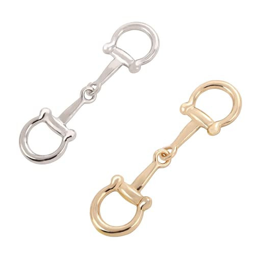YLYSLFC 2Pcs Simple and Elegant Horsebit Silk Scarf Buckle Ring Scarf Rings,Simple Metal Scarf Rings,Horsebit Clasp for Women Fashion Scarves | Amazon (US)