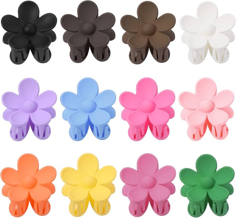 12 Stück Kleine Blumen Haarspangen für Damen Matt Rutschfest Haarspangen Mini Haarklammern für... | Amazon (DE)