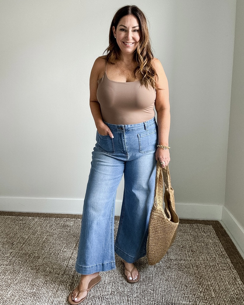 Casual Summer to Fall Wide Leg crop jeans and cami // Everyday Outfit from Amazon // Wearing cami in L and Jeans in 14 

 

#LTKMidsize #LTKFindsUnder50 #LTKStyleTip
