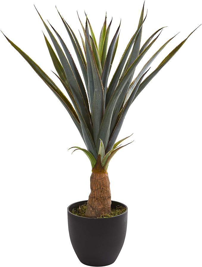 Nearly Natural 30” Agave Artificial Silk Plants Green | Amazon (US)