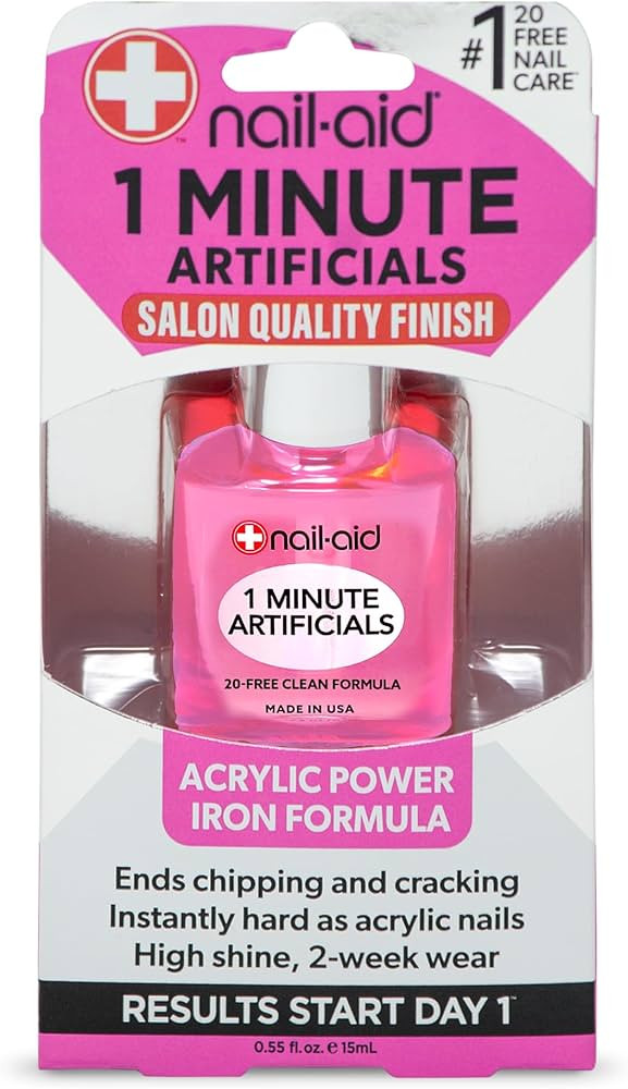 Nail-Aid 1 Minute Artificials - Nail Treatment, Clear, 0.55 Fl Oz | Amazon (US)