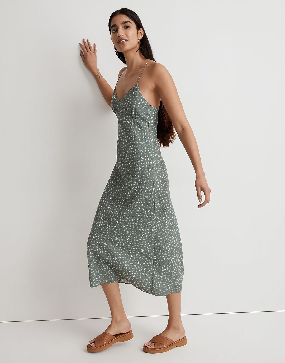 Layton Midi Slip Dress in Bitsy Bouquet | Madewell