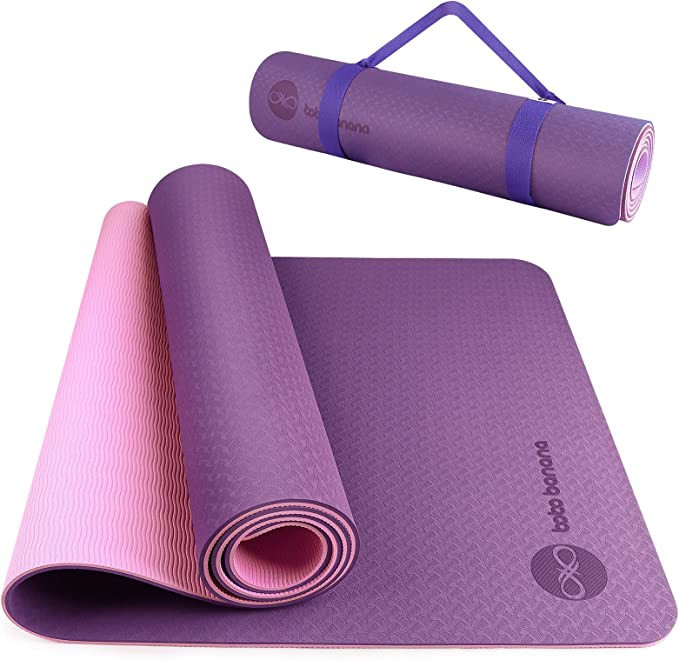 BOBO BANANA 1/4 Thick TPE Yoga Mat,72"x24" Eco-friendly Non-Slip Exercise & Fitness Mat for Men&W... | Amazon (US)
