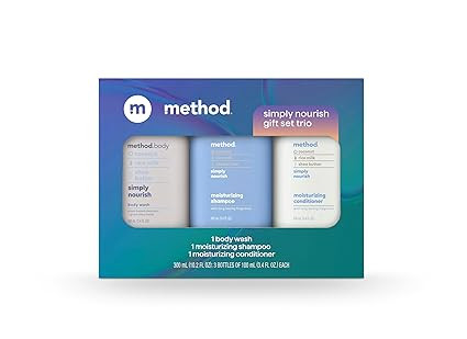 Method Body Wash and Hair Care Gift Set, Simply Nourish, 3.4 oz Travel Size Bottles | Amazon (US)