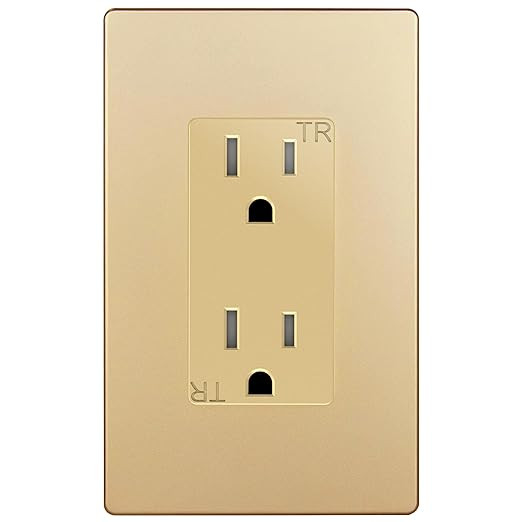 ENERLITES Elite Series Decorator Receptacle Outlet Child Safe Tamper-Resistant, Self-Grounding, R... | Amazon (US)