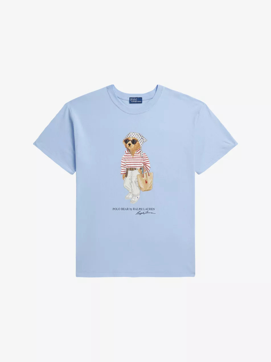Bear-Print Short-Sleeve Cotton T-Shirt | Selfridges