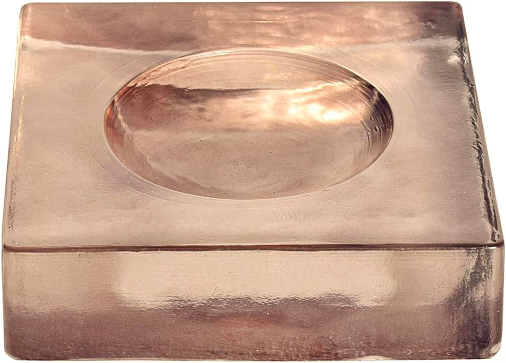 Caerys Catchall, Square Textured Cast Glass, Soft Amber | Amazon (US)