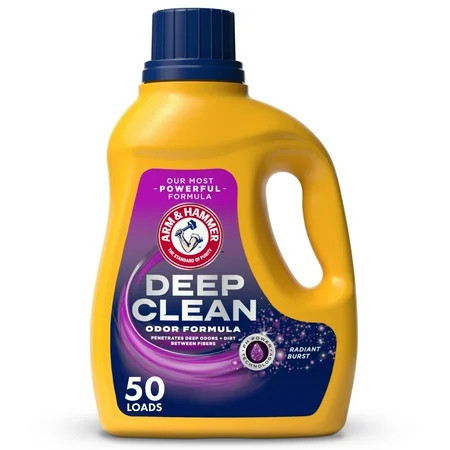 ARM & HAMMER Deep Clean Odor Formula Liquid Laundry Detergent, Radiant Burst, 75 Fl Oz | Walmart (US)