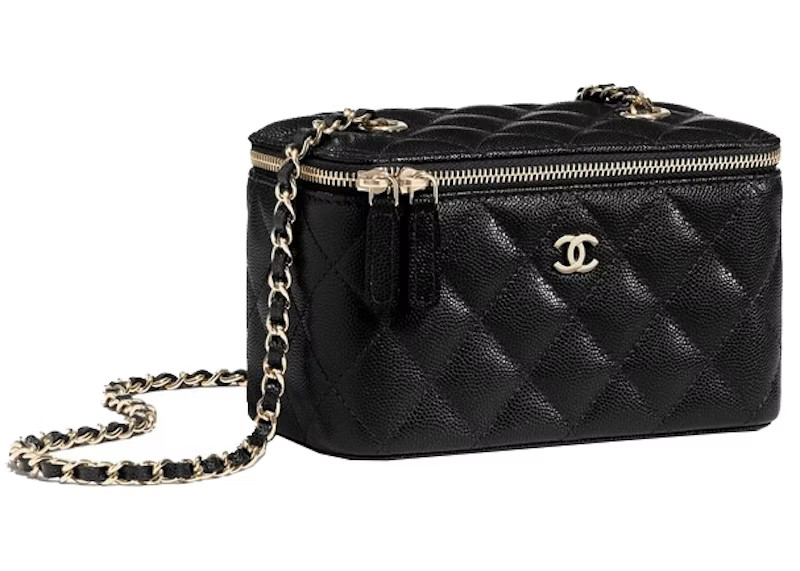 Women's Chanel Classic Vanity 22C Bag with Chain in Black | StockX