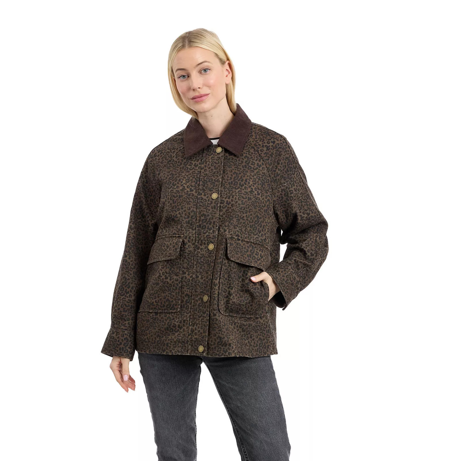 Women's BCBGeneration Leopard Print Barn Jacket, Size: XL | Kohl's