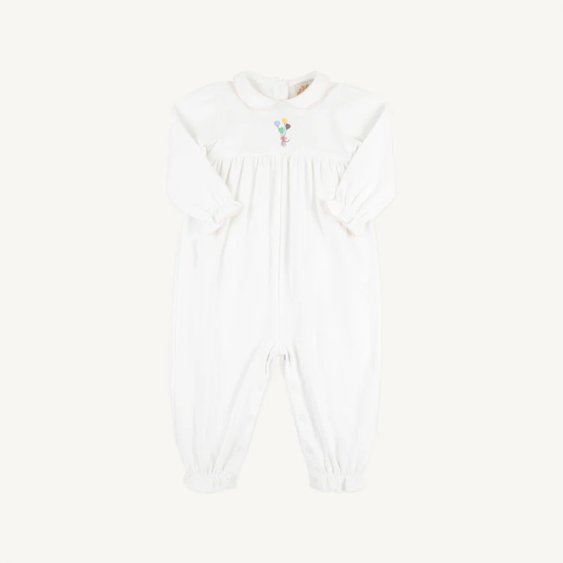 Long Sleeve Britt Romper - Worth Avenue White | The Beaufort Bonnet Company
