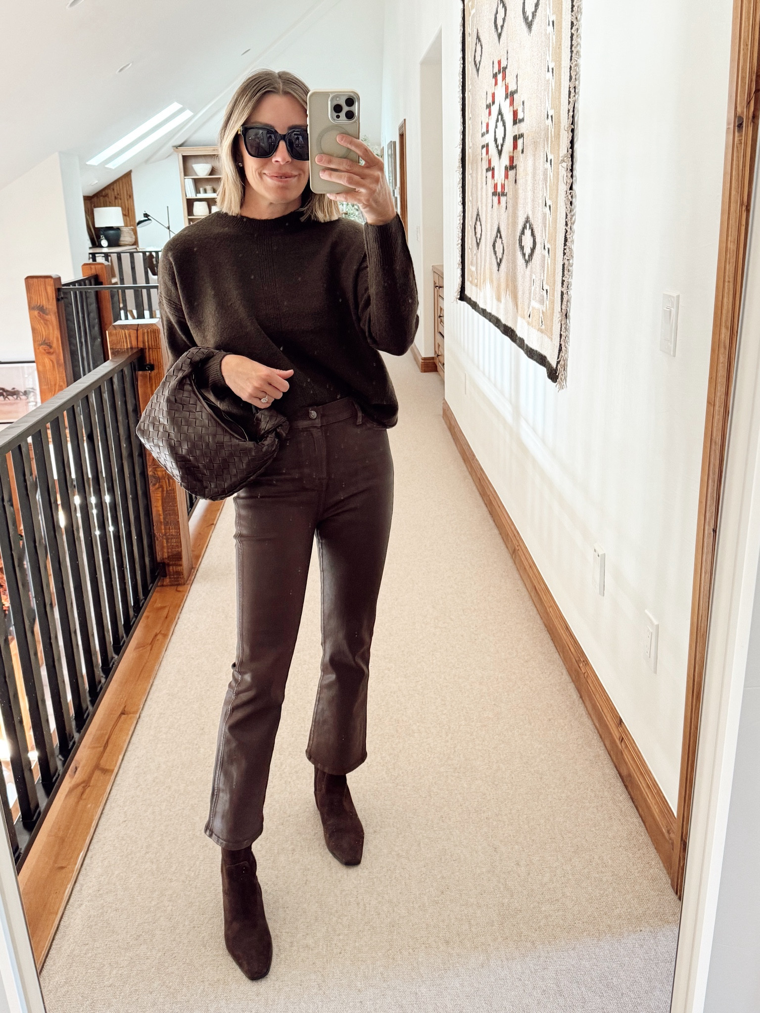 Chocolate brown fall outfit
My sweater and coated denim are on sale! I’m in an xs sweater and 25 jeans. I sized down 1 in both. Also need to size for 1/2 in suede booties which are on sale too! 
Amazon designer inspired bag! 

#LTKFindsUnder50 #LTKOver40 #LTKStyleTip