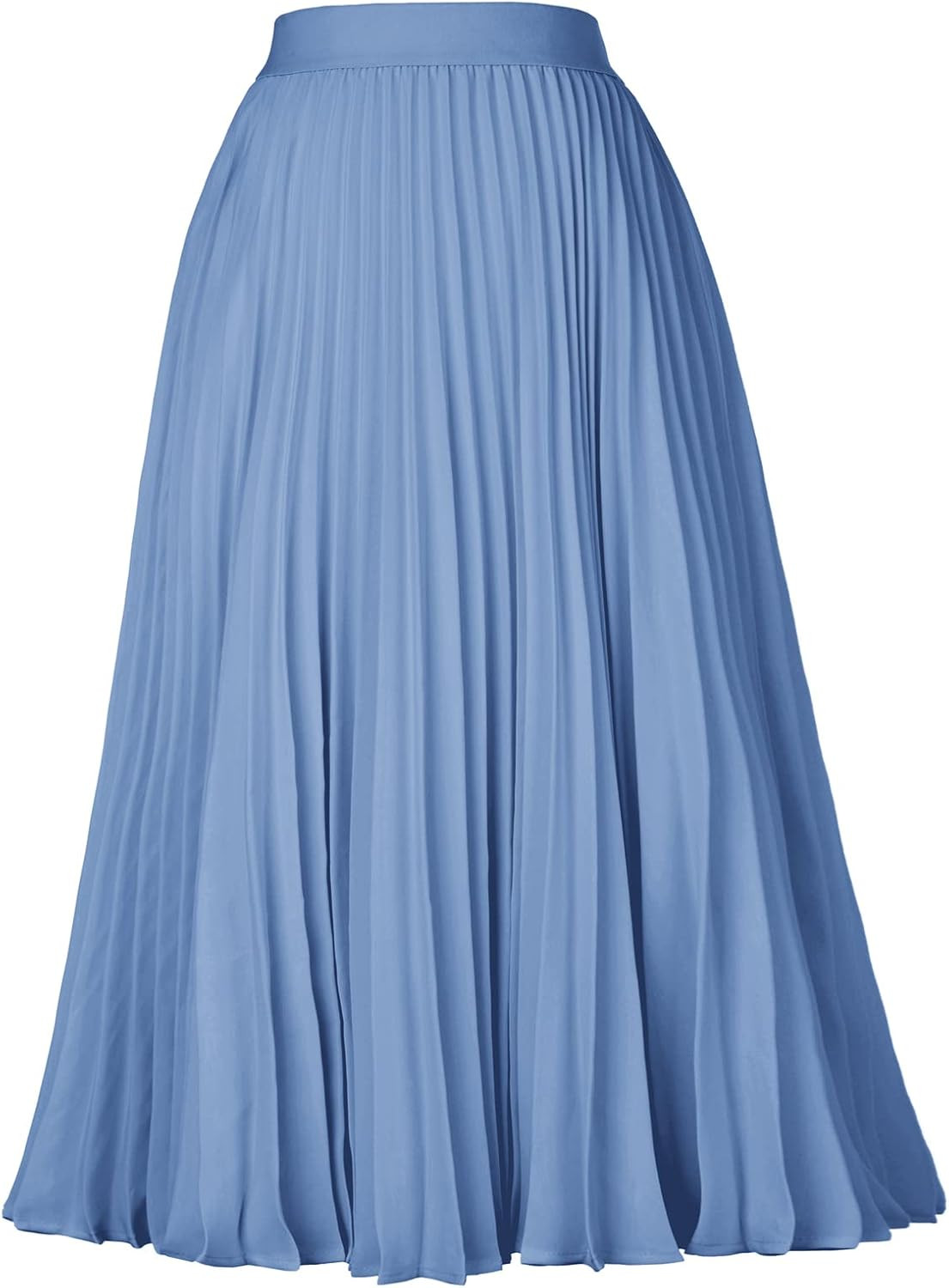 GRACE KARIN Pleated Midi Skirt for Women Chiffon A-Line Outfits | Amazon (US)