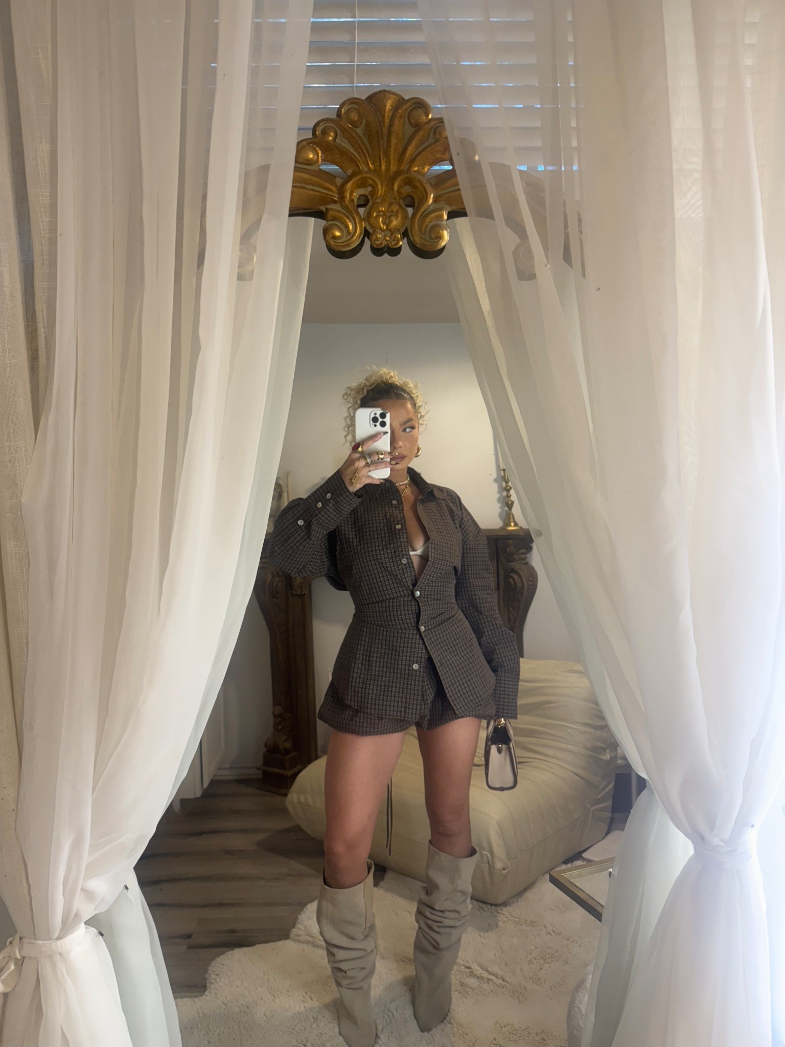 Your fav brown plaid set