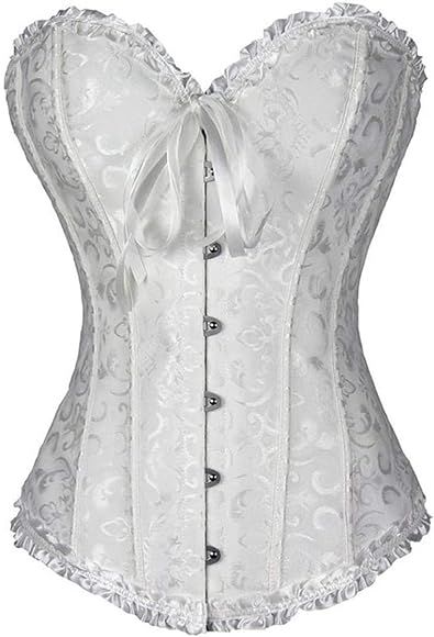 FeelinGirl Corsets Top for Women Halloween Women's Bustiers Corsets Lace Up Vintage Strapless Corset | Amazon (UK)