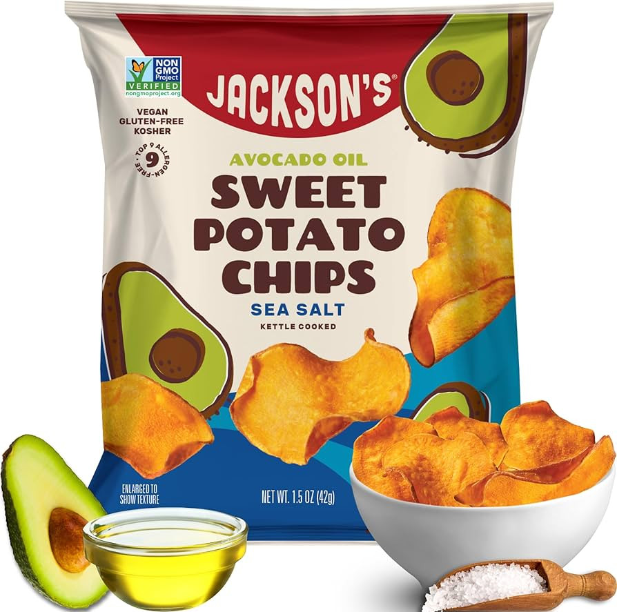 Jackson's - Papas fritas de camote Kettle, con sal marina, hechas con aceite de aguacate prémium... | Amazon (US)
