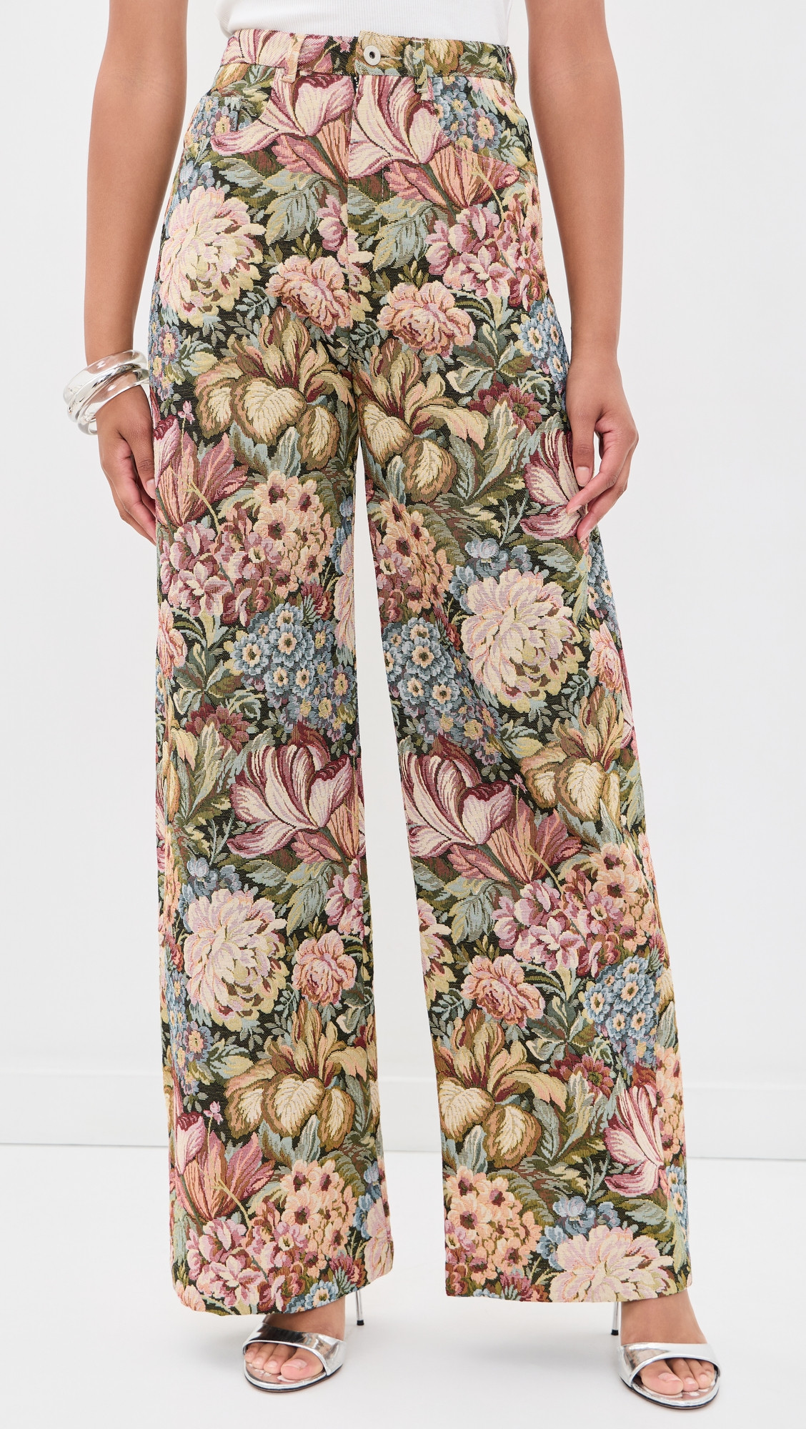 Marques'Almeida Brocade Boyfriend Trousers Beige 6 | Shopbop