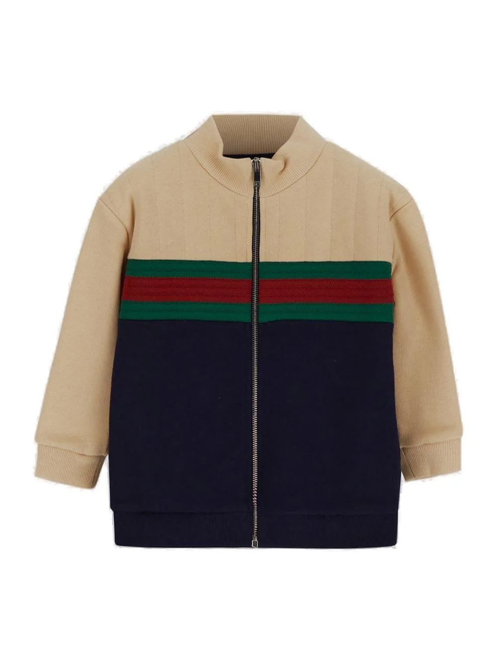 Gucci Kids Web-Stripe Zip-Up Long-Sleeved Jacket | Cettire Global