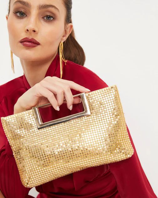 Hustle Metallic Clutch - Gold | VICI Collection