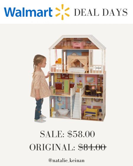 Kidkraft wooden dollhouse on sale! Walmart deal days! Early holiday shopping. Gift. Toys for kids. 

#LTKsalealert #LTKHoliday #LTKkids