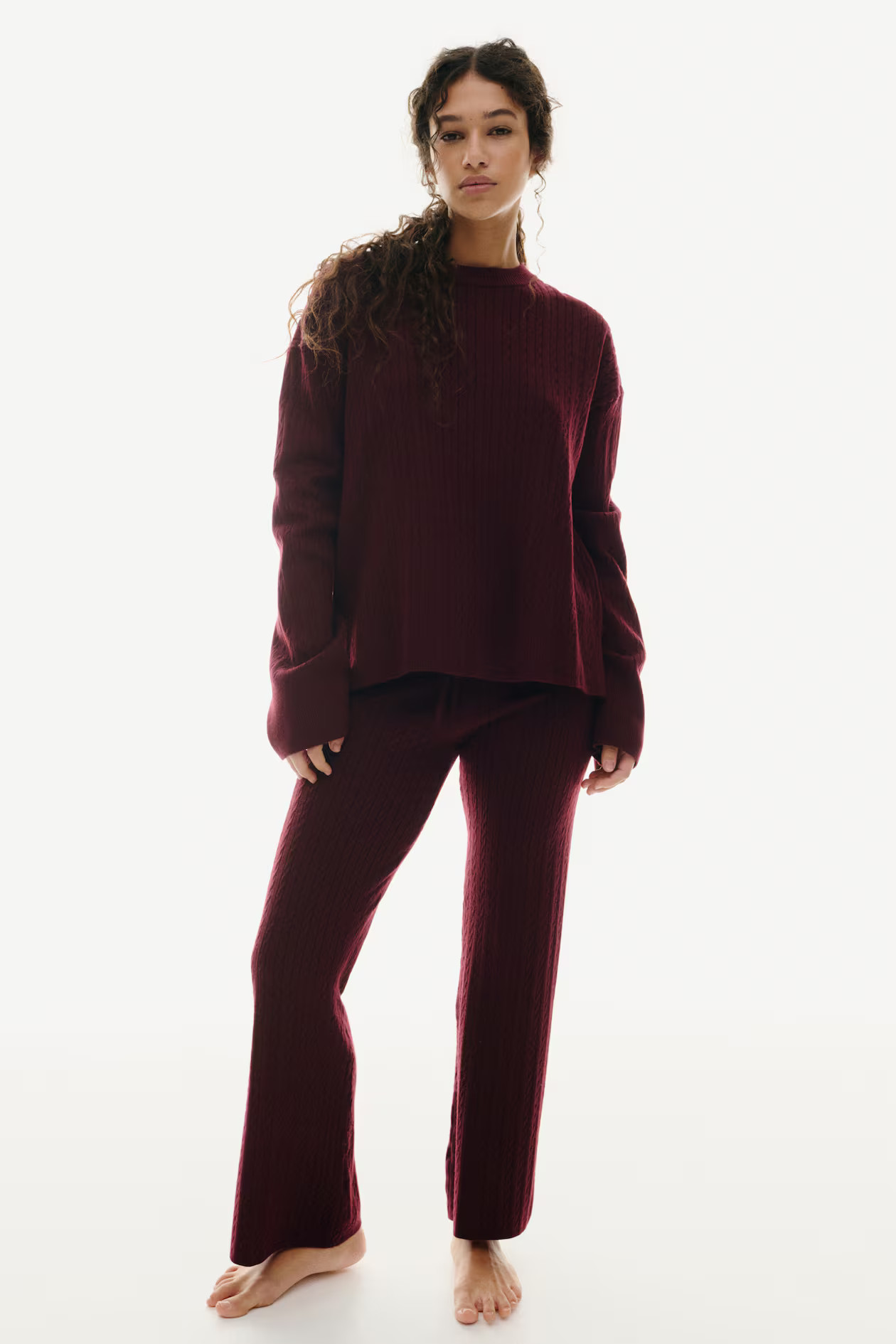 Cable-knit trousers | H&M (UK, MY, IN, SG, PH, TW, HK)