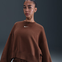Nike Sportswear Phoenix Fleece Women's Over-Oversized Crew-Neck Sweatshirt - Brown - Fleece > Phoenix Fleece | Nike (AU)