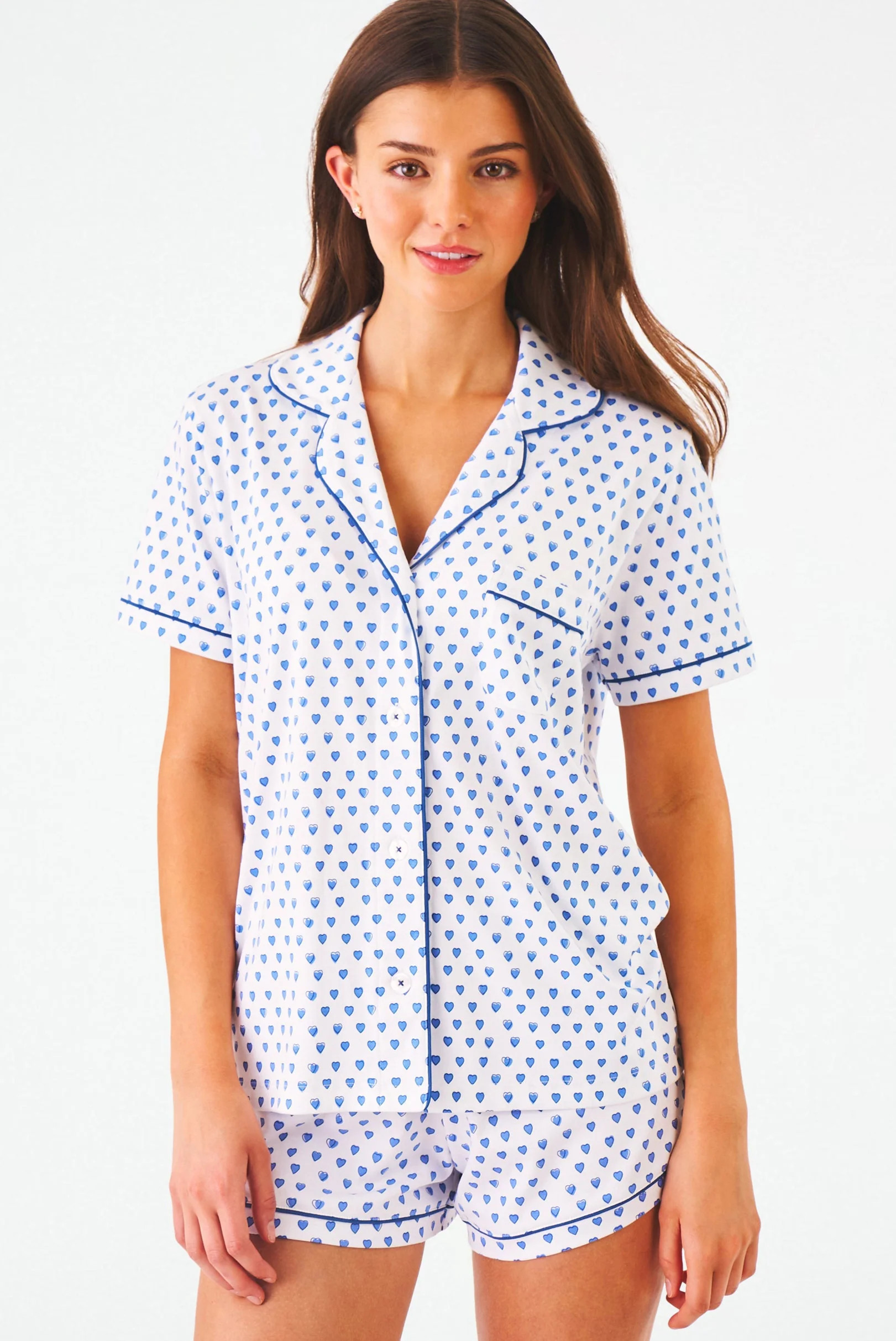 Hearts Polo Pajamas | Roller Rabbit | Roller Rabbit