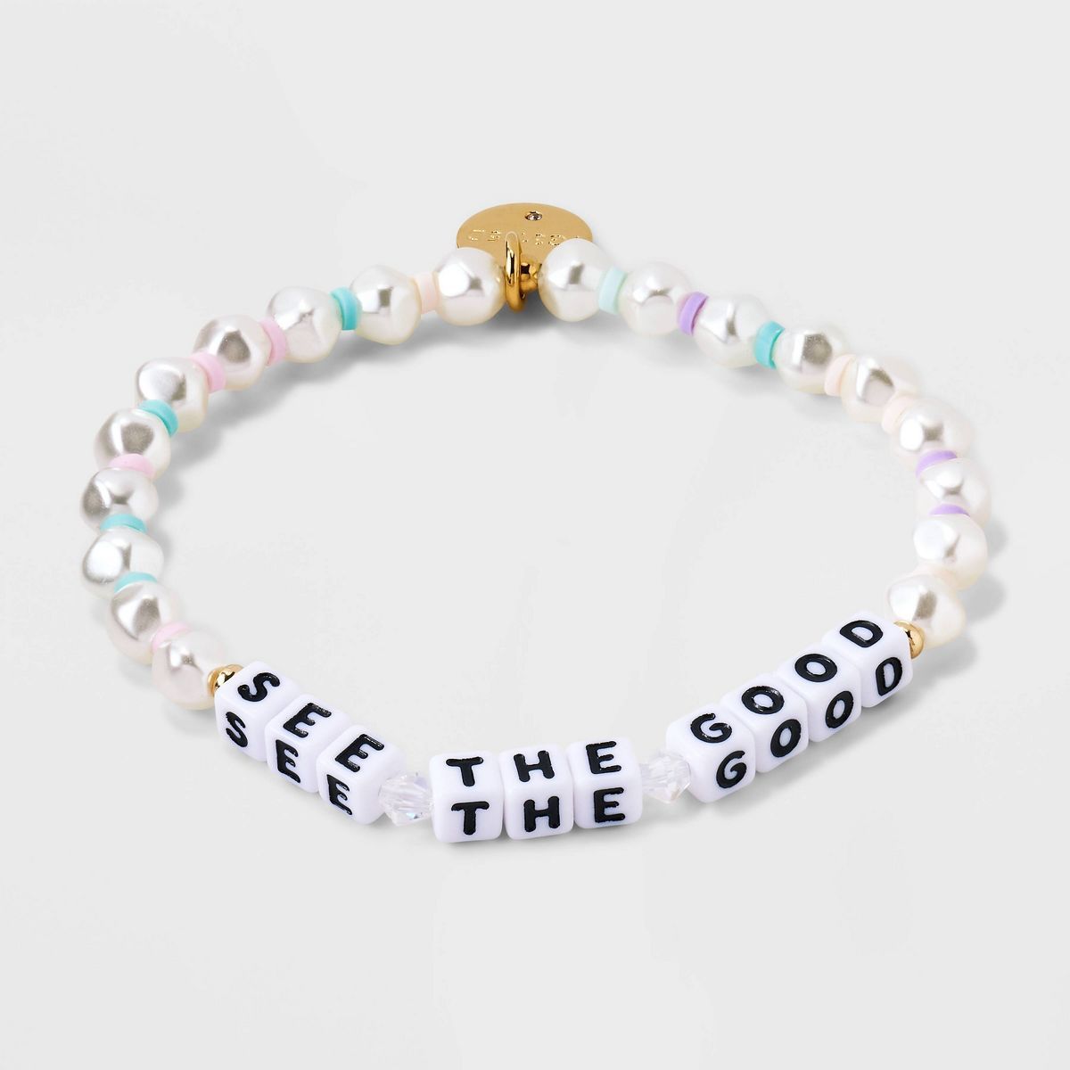 Little Words Project See The Good Beaded Bracelet - Ivory/Pink/Blue | Target