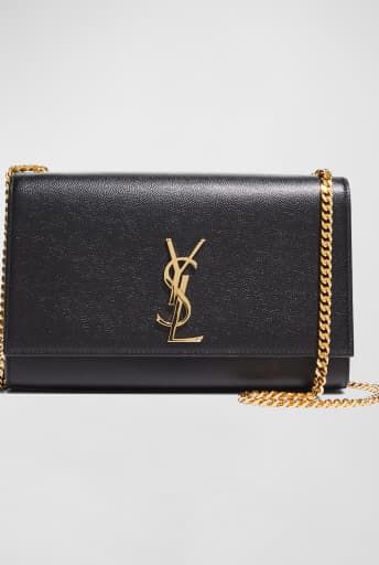 Saint Laurent Small YSL Envelope Flap Wallet on Chain | Neiman Marcus