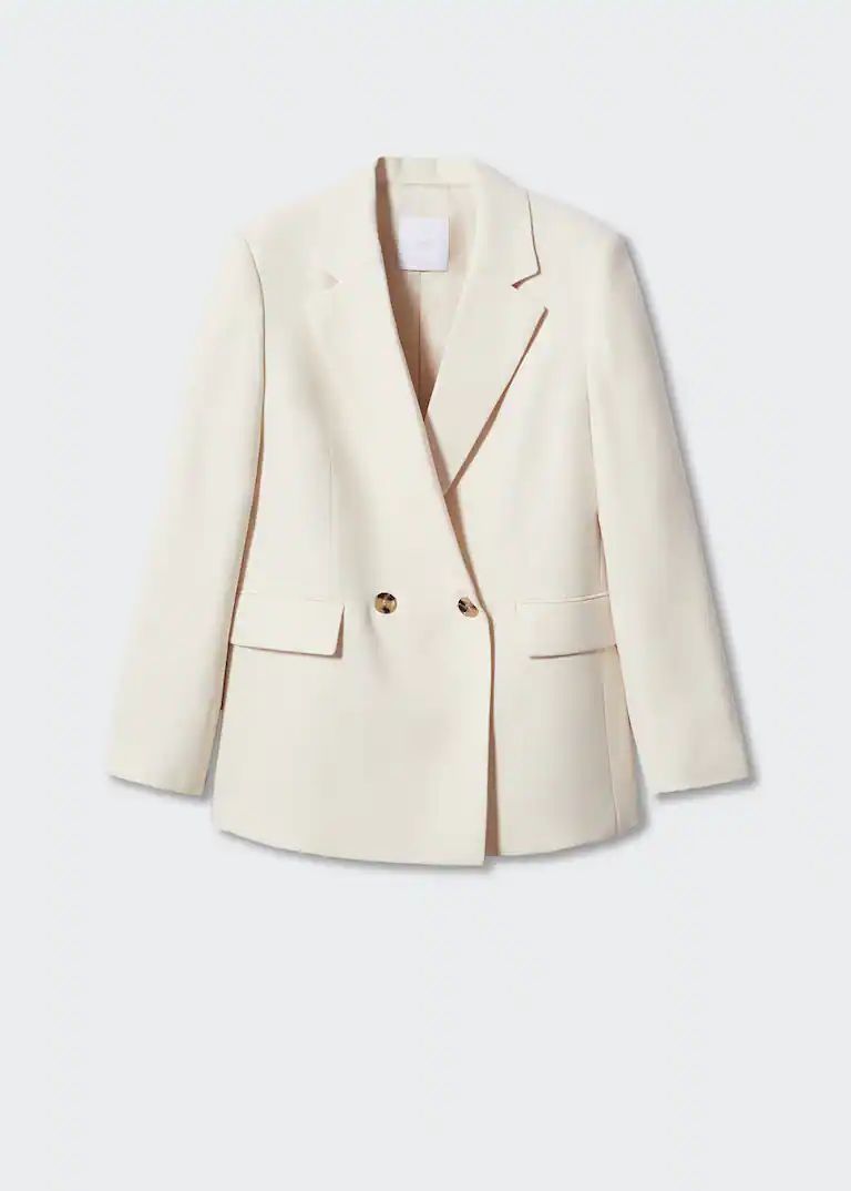 Double-breasted suit blazer -  Women | Mango USA | MANGO (US)