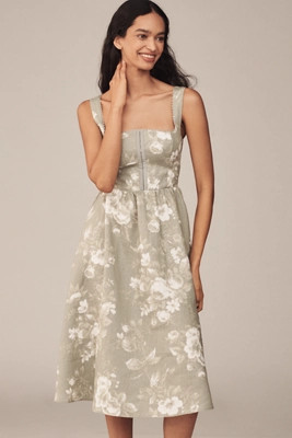 Reformation Tagliatelle Linen Midi Dress | Anthropologie (US)