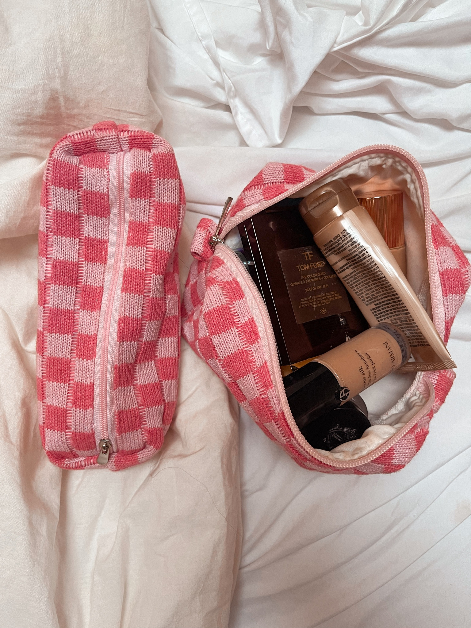 These are one of my favorite Amazon finds. Set of 2 checkered travel bags. They are smaller but I’m shocked at how much they can fit. Great for travel and beauty items. I use the longer one for brushes, mascara, stuff like that. Would make a fun galentine gift! Also would be great for kids to store pencils and random things. 

#LTKtravel #LTKunder50 #LTKGiftGuide