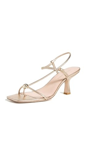 Loeffler Randall Women's Triana Strappy Mid-Heel Sandals with Ball, Champagne, 9.5 Medium US | Amazon (US)