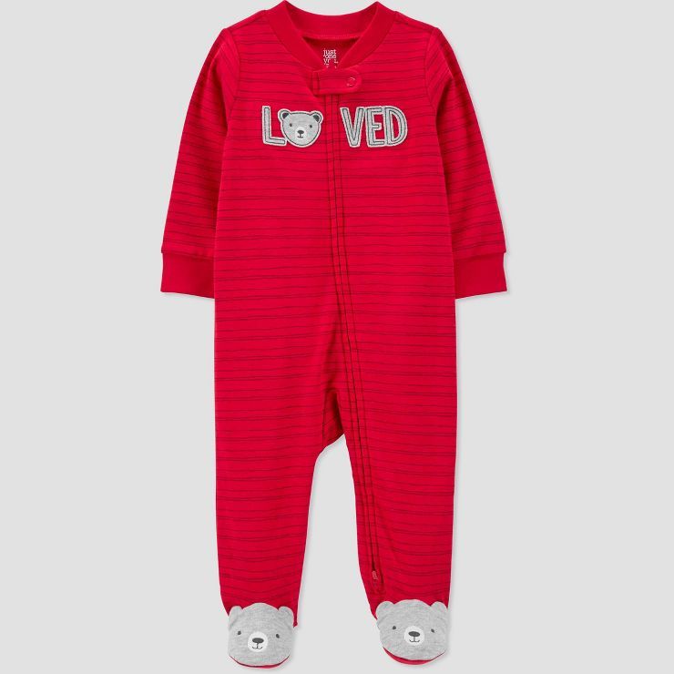 Carter's Just One You®️ Baby Boys' Loved Bear Footed Pajama - Red | Target