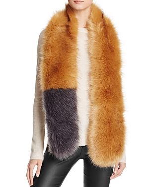 Aqua Faux Fur Stole Scarf- 100% Bloomingdale's Exclusive | Bloomingdale's (US)