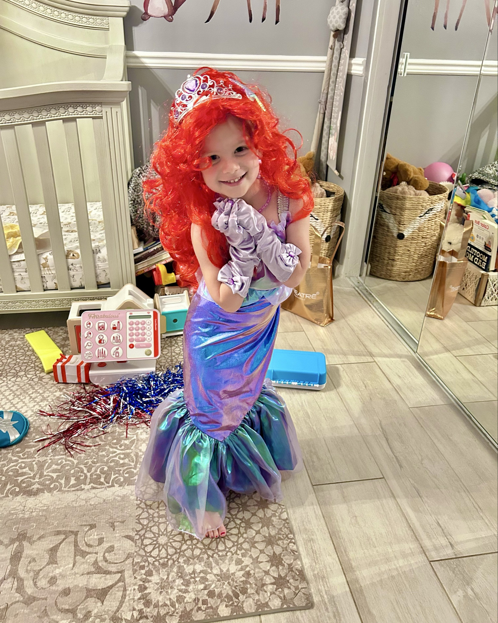 Under the sea…and in our house! This mermaid costume is pure magic—amazing quality, sparkly details, and it even comes with the dreamiest red wig + accessories. Perfect for your costume-loving little girl who lives for dress-up days! Finley’s obsessed and I kinda am too.

#LTKSeasonal #LTKKids