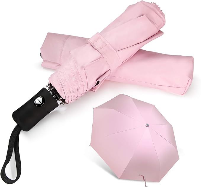 Travel Umbrella Compact Folding Sun Umbrellas Lighweight Auto Open Close for Women Parasol | Amazon (US)