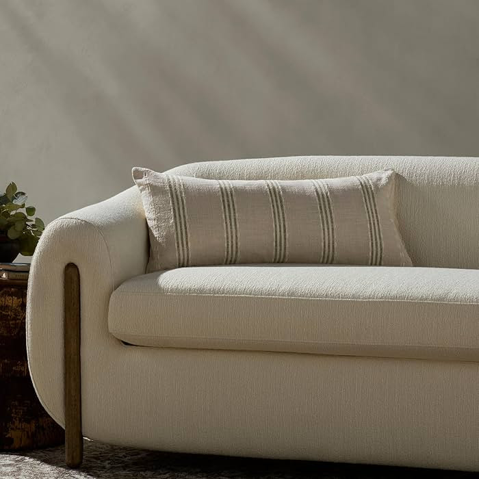 Loloi Magnolia Home by Joanna Gaines Lincoln Collection PMH0077 Natural/Green 12'' x 27'' Cover w... | Amazon (US)