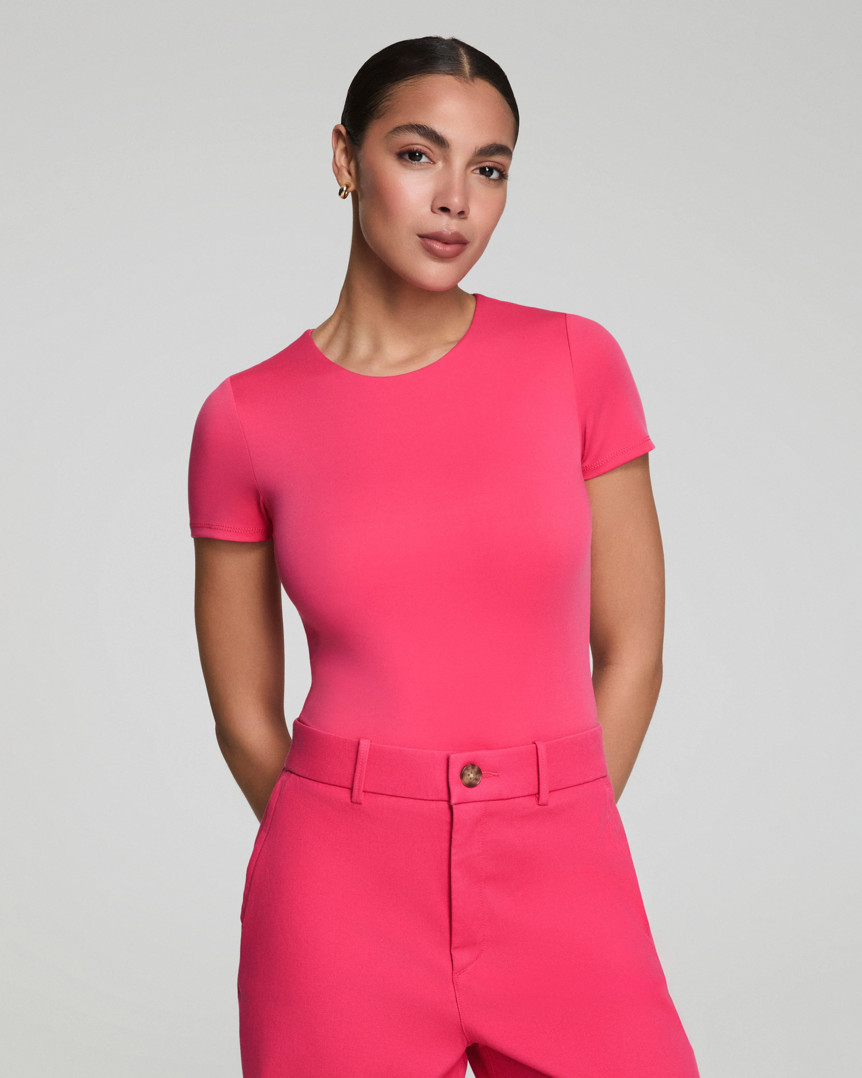 SPANXsmooth™ Jersey Crewneck Thong Bodysuit | Spanx