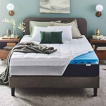 Sleep Innovations Dual Layer 4 Inch Memory Foam Mattress Topper, King Size, Ultra Soft Support, 3... | Amazon (US)
