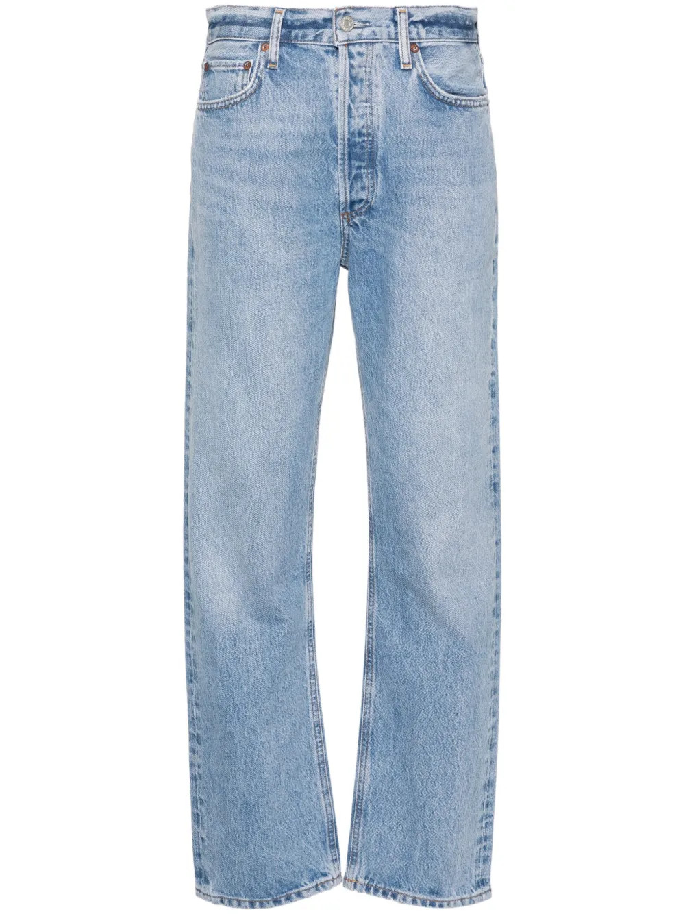 AGOLDE high-rise straight-leg jeans - Blue | Farfetch Global